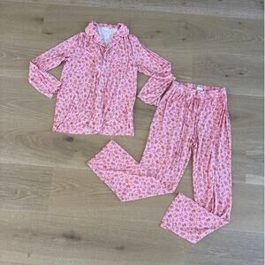 Sunny de Long Sleeve Pajamas Gingerbread Christmas Matching Size S in Pink Red